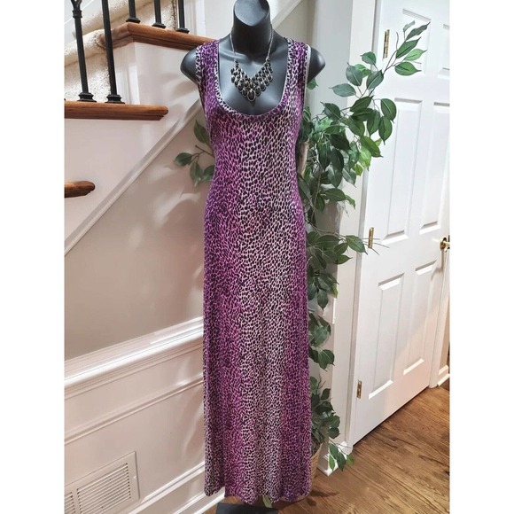 Rachel Roy Womens Purple Viscose Scoop Neck Sleeveless Long Maxi Dress Size 0X - Picture 1 of 12